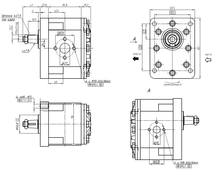 Насос GP3K25L-G463B-F